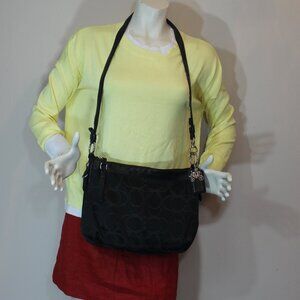 Coach Bags | Coach Black Crossbody | Color: Black/Purple N 01049-15760